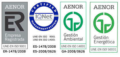 Certificados ISO-9001 e ISO-14001